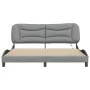 Estructura de cama con luces LED tela gris claro 180x200 cm de , Camas y somieres - Ref: Foro24-3213718, Precio: 245,48 €, De...