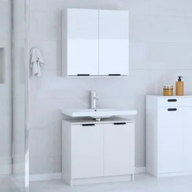Juego de muebles de baño 2 piezas madera contrachapada blanco de , Muebles de baño - Ref: Foro24-3115860, Precio: 113,74 €, D...