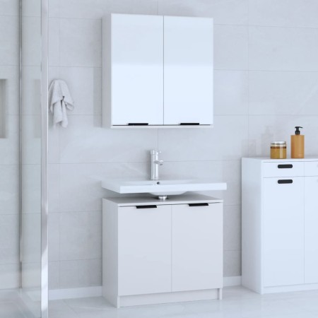 Juego de muebles de baño 2 piezas madera contrachapada blanco de , Muebles de baño - Ref: Foro24-3115860, Precio: 117,31 €, D...