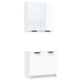 Juego de muebles de baño 2 piezas madera contrachapada blanco de , Muebles de baño - Ref: Foro24-3115860, Precio: 117,31 €, D...
