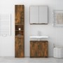 Set de muebles baño 3 pzas madera contrachapada roble ahumado de , Muebles de baño - Ref: Foro24-3115881, Precio: 177,75 €, D...