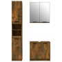 Set de muebles baño 3 pzas madera contrachapada roble ahumado de , Muebles de baño - Ref: Foro24-3115881, Precio: 177,75 €, D...