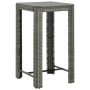 Mesa alta para jardín ratán sintético gris 60,5x60,5x110,5 cm de vidaXL, Mesas de jardín - Ref: Foro24-45872, Precio: 110,69 ...