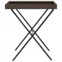 Mesa con bandeja plegable ratán sintético marrón 65x40x75 cm de , Mesas de jardín - Ref: Foro24-365128, Precio: 47,13 €, Desc...