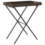 Mesa con bandeja plegable ratán sintético marrón 65x40x75 cm de , Mesas de jardín - Ref: Foro24-365128, Precio: 45,30 €, Desc...
