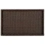 Mesa con bandeja plegable ratán sintético marrón 65x40x75 cm de , Mesas de jardín - Ref: Foro24-365128, Precio: 47,13 €, Desc...