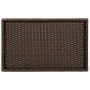 Mesa con bandeja plegable ratán sintético marrón 65x40x75 cm de , Mesas de jardín - Ref: Foro24-365128, Precio: 45,30 €, Desc...