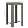 Mesa alta para jardín ratán sintético gris 60,5x60,5x110,5 cm de vidaXL, Mesas de jardín - Ref: Foro24-45872, Precio: 110,69 ...