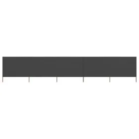 5-panel windbreak in anthracite gray fabric 600x120 cm by vidaXL, Umbrellas - Ref: Foro24-47162, Price: 70,58 €, Discount: %