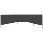 Paravientos de 5 paneles tela gris antracita 600x120 cm de vidaXL, Sombrillas - Ref: Foro24-47162, Precio: 71,08 €, Descuento: %