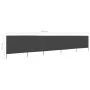 Paravientos de 5 paneles tela gris antracita 600x120 cm de vidaXL, Sombrillas - Ref: Foro24-47162, Precio: 70,58 €, Descuento: %