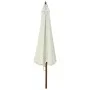 Sombrilla de jardín con palo de madera blanco arena 330 cm de vidaXL, Sombrillas - Ref: Foro24-47212, Precio: 187,33 €, Descu...
