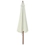 Sombrilla de jardín con palo de madera blanco arena 330 cm de vidaXL, Sombrillas - Ref: Foro24-47212, Precio: 147,84 €, Descu...