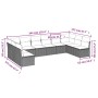 Set de sofás de jardín 10 pzas y cojines ratán sintético marrón de , Conjuntos de jardín - Ref: Foro24-3249932, Precio: 597,9...