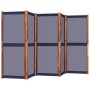 Biombo divisor de 5 paneles azul oscuro 350x180 cm de , Divisores de ambientes - Ref: Foro24-4003361, Precio: 151,53 €, Descu...
