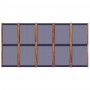 Biombo divisor de 5 paneles azul oscuro 350x180 cm de , Divisores de ambientes - Ref: Foro24-4003361, Precio: 151,53 €, Descu...