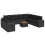 Set de sofás de jardín 11 pzas y cojines ratán sintético negro de , Conjuntos de jardín - Ref: Foro24-3257847, Precio: 741,85...