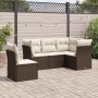 Set comedor de jardín 5 piezas y cojines ratán sintético marrón de , Conjuntos de jardín - Ref: Foro24-3249482, Precio: 362,4...