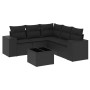 Set de sofás de jardín 6 piezas y cojines ratán sintético negro de , Conjuntos de jardín - Ref: Foro24-3254892, Precio: 415,9...