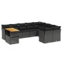Set de sofás de jardín 10 pzas cojines ratán sintético negro de , Conjuntos de jardín - Ref: Foro24-3271013, Precio: 654,27 €...