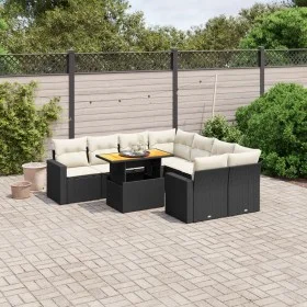Set de sofás de jardín 8 piezas y cojines ratán sintético negro de , Conjuntos de jardín - Ref: Foro24-3271238, Precio: 566,2...