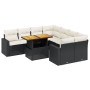 Set de sofás de jardín 8 piezas y cojines ratán sintético negro de , Conjuntos de jardín - Ref: Foro24-3271238, Precio: 539,9...