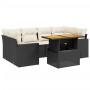 Set de comedor de jardín 7 pzas y cojines ratán sintético negro de , Conjuntos de jardín - Ref: Foro24-3271210, Precio: 455,0...