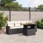 Set de muebles de jardín 5 pzas y cojines ratán sintético negro de , Conjuntos de jardín - Ref: Foro24-3271189, Precio: 327,3...