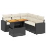 Set de sofás de jardín 6 piezas y cojines ratán sintético negro de , Conjuntos de jardín - Ref: Foro24-3271308, Precio: 397,6...