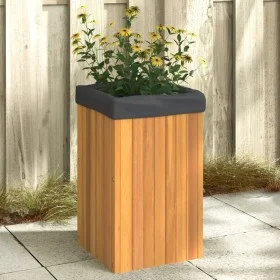 Solid acacia wood planter 35x35x60 cm by , Pots and planters - Ref: Foro24-366503, Price: 84,75 €, Discount: %
