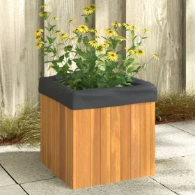 Jardinera de madera maciza de acacia 35x35x35 cm de , Maceteros y jardineras - Ref: Foro24-366501, Precio: 48,42 €, Descuento: %