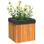 Jardinera de madera maciza de acacia 35x35x35 cm de , Maceteros y jardineras - Ref: Foro24-366501, Precio: 49,42 €, Descuento: %