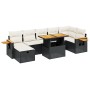 Set de sofás de jardín 8 piezas y cojines ratán sintético negro de , Conjuntos de jardín - Ref: Foro24-3276150, Precio: 499,3...