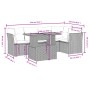 Set de muebles de jardín 5 pzas y cojines ratán sintético negro de , Conjuntos de jardín - Ref: Foro24-3270817, Precio: 420,1...