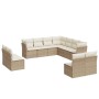 Set de sofás de jardín 11pzas con cojines ratán sintético beige en Conjuntos de jardín | Comprar online en Foru.es
