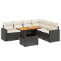 Set de comedor de jardín 7 pzas y cojines ratán sintético negro de , Conjuntos de jardín - Ref: Foro24-3271329, Precio: 436,9...