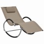 Tumbona con almohada textileno taupe de vidaXL, Tumbonas - Ref: Foro24-47790, Precio: 122,38 €, Descuento: %