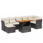 Set de sofás de jardín 8 piezas y cojines ratán sintético negro de , Conjuntos de jardín - Ref: Foro24-3270944, Precio: 461,2...