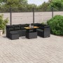 Set de sofás de jardín 8 piezas y cojines ratán sintético negro de , Conjuntos de jardín - Ref: Foro24-3270971, Precio: 578,5...