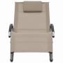 Tumbona con almohada textileno taupe de vidaXL, Tumbonas - Ref: Foro24-47790, Precio: 122,38 €, Descuento: %