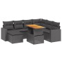 Set de sofás de jardín 8 piezas y cojines ratán sintético negro de , Conjuntos de jardín - Ref: Foro24-3271426, Precio: 521,5...