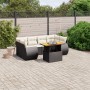 Set de comedor de jardín 7 pzas y cojines ratán sintético negro de , Conjuntos de jardín - Ref: Foro24-3272092, Precio: 475,9...