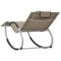 Liege mit taupefarbenem Textilene-Kissen von vidaXL, Liegen - Ref: Foro24-47790, Preis: 114,62 €, Rabatt: %