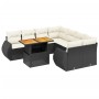 Set de sofás de jardín 8 piezas y cojines ratán sintético negro de , Conjuntos de jardín - Ref: Foro24-3272120, Precio: 560,4...