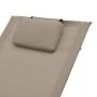 Liege mit taupefarbenem Textilene-Kissen von vidaXL, Liegen - Ref: Foro24-47790, Preis: 114,62 €, Rabatt: %