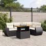 Set de sofás de jardín 6 piezas y cojines ratán sintético negro de , Conjuntos de jardín - Ref: Foro24-3272183, Precio: 412,1...