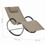 Liege mit taupefarbenem Textilene-Kissen von vidaXL, Liegen - Ref: Foro24-47790, Preis: 114,62 €, Rabatt: %