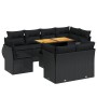 Set de sofás de jardín 8 piezas y cojines ratán sintético negro de , Conjuntos de jardín - Ref: Foro24-3272287, Precio: 708,0...