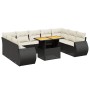 Set de sofás de jardín 10 pzas cojines ratán sintético negro de , Conjuntos de jardín - Ref: Foro24-3272337, Precio: 612,70 €...
