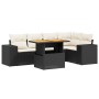 Set de sofás de jardín 6 piezas y cojines ratán sintético negro de , Conjuntos de jardín - Ref: Foro24-3272624, Precio: 408,1...
